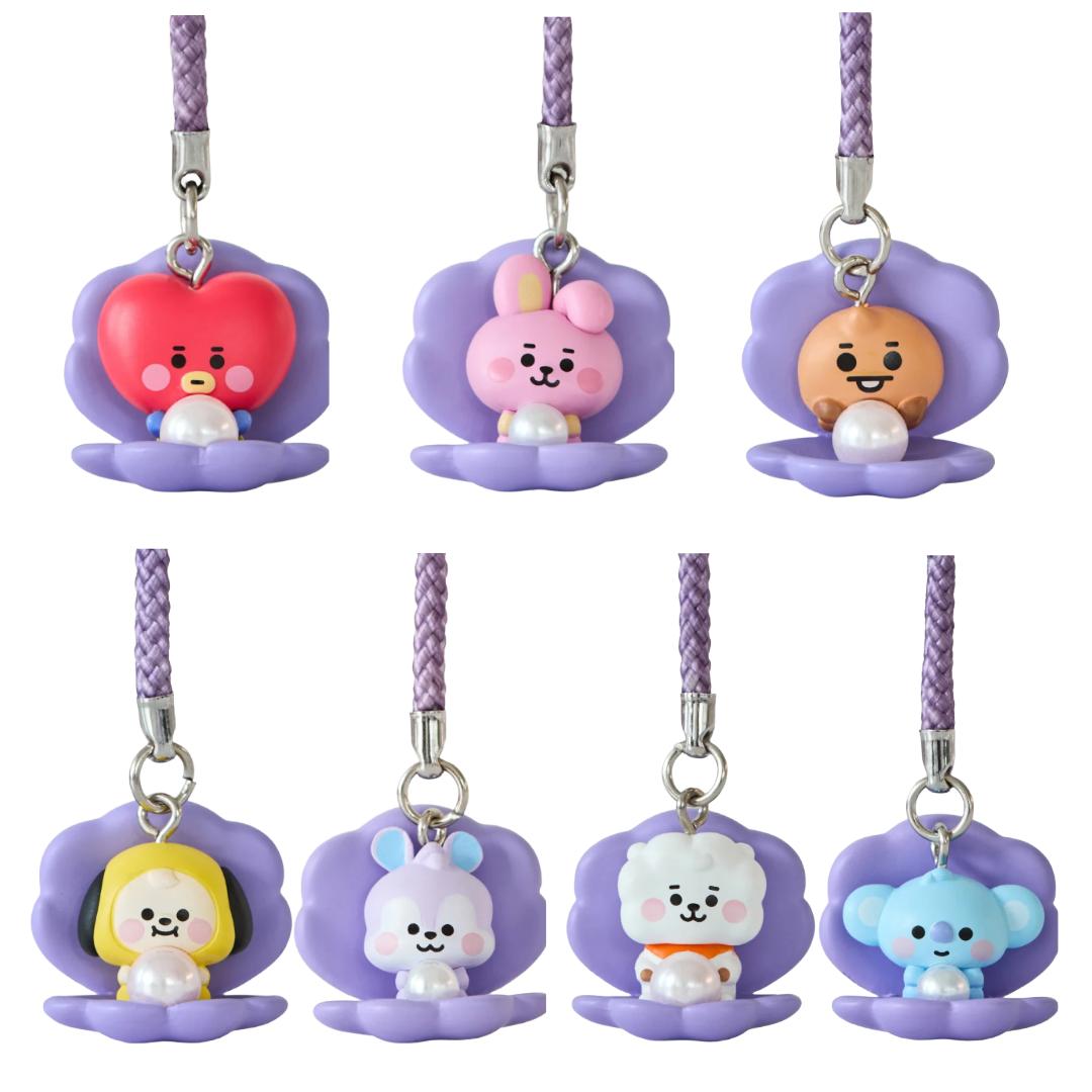 BT21 BABY PEARL Ремешок-фигурка (ТАТА, КУКИ, ШУКИ, ЧИММИ, МАНГ, РДЖ, КОЙЯ) (8 вариантов) # All